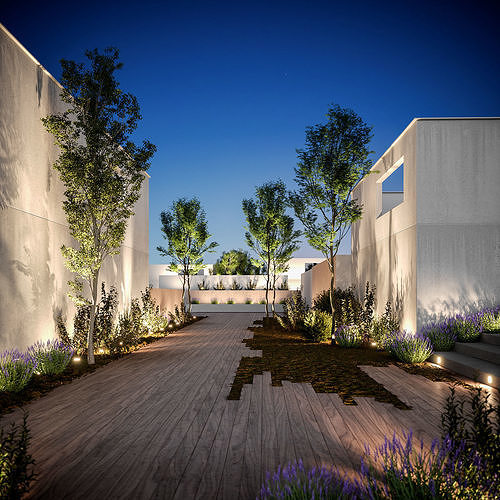 White  exterior night and day  3D model