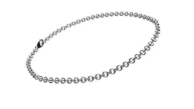 Silver Chain Bracelet Free 3D model