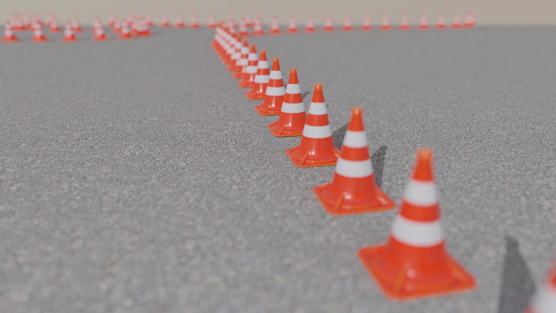 Traffic Cone Free 3D model_5