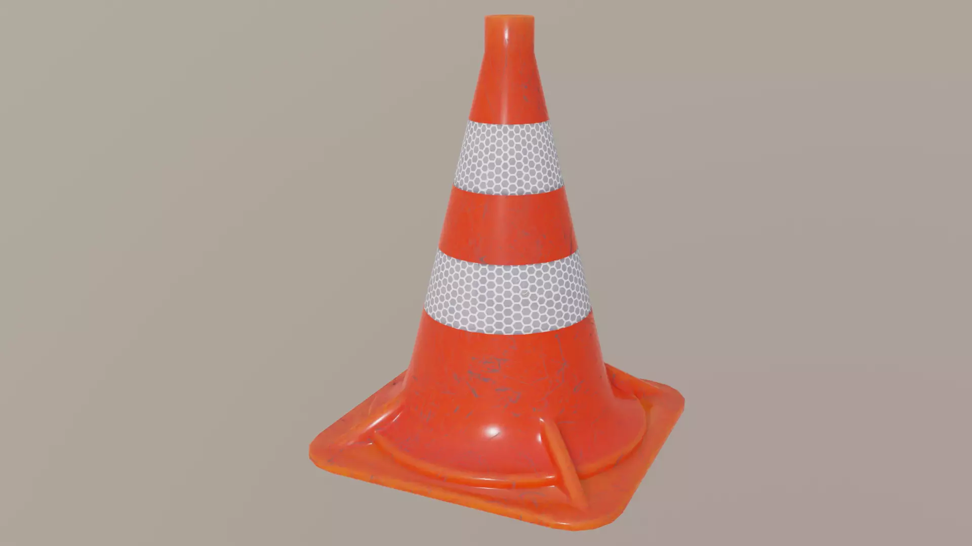 Traffic Cone Free 3D model_0