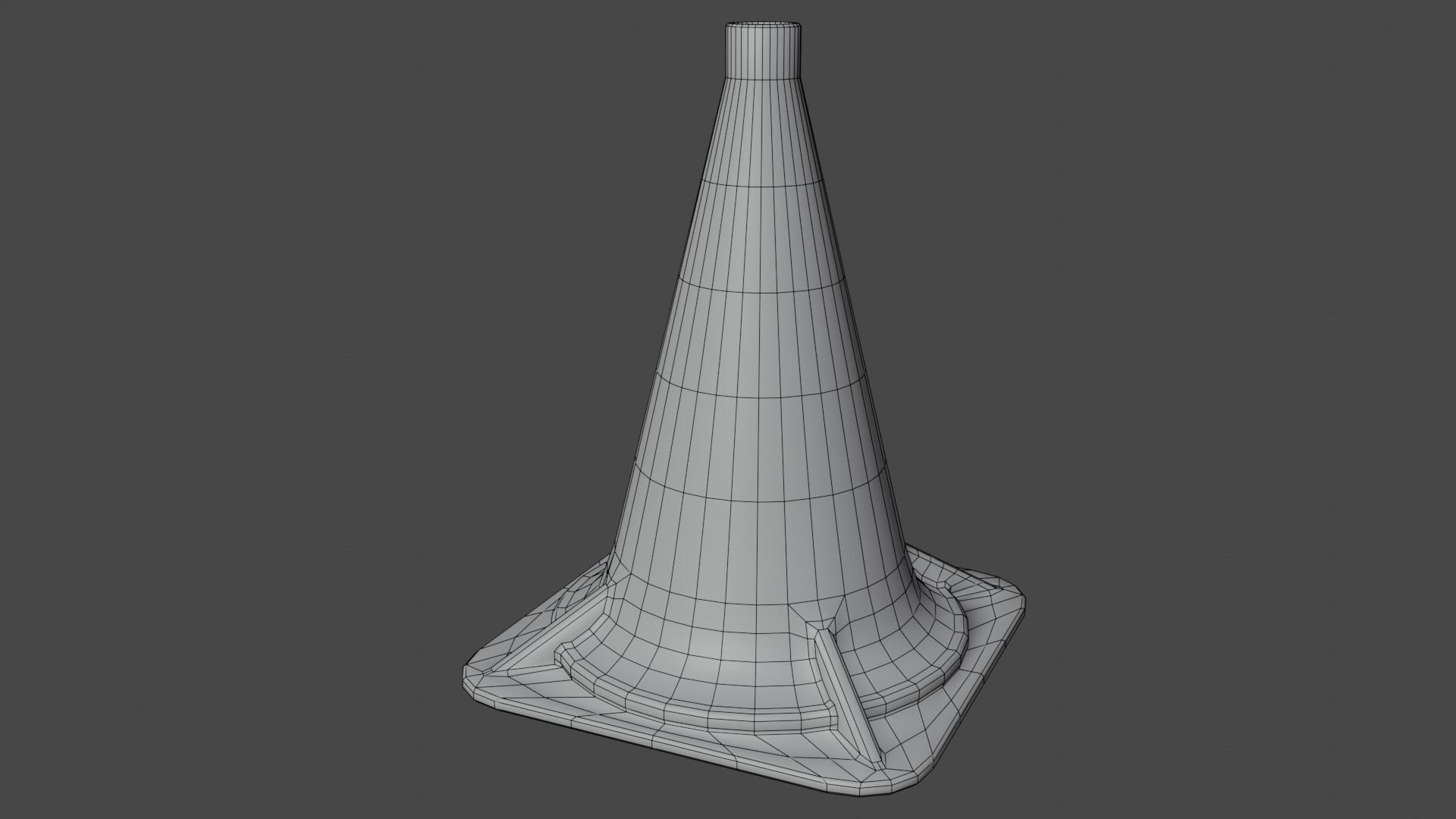 Traffic Cone Free 3D model_2