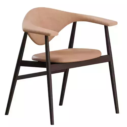 Masculo Dining Chair Wood by Gubi