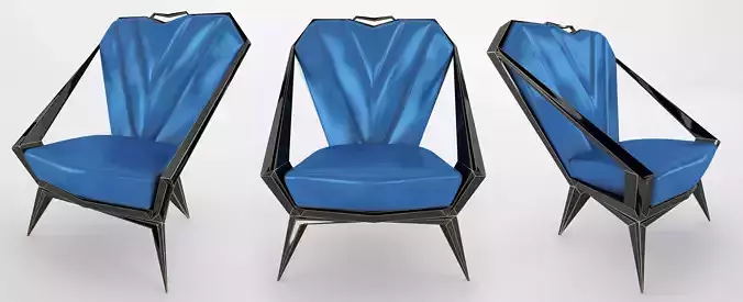 GG Armchair Throne Low-poly 3D model