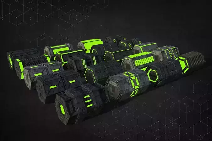 Ngon Sci-Fi Box Collection Type Two 3D model