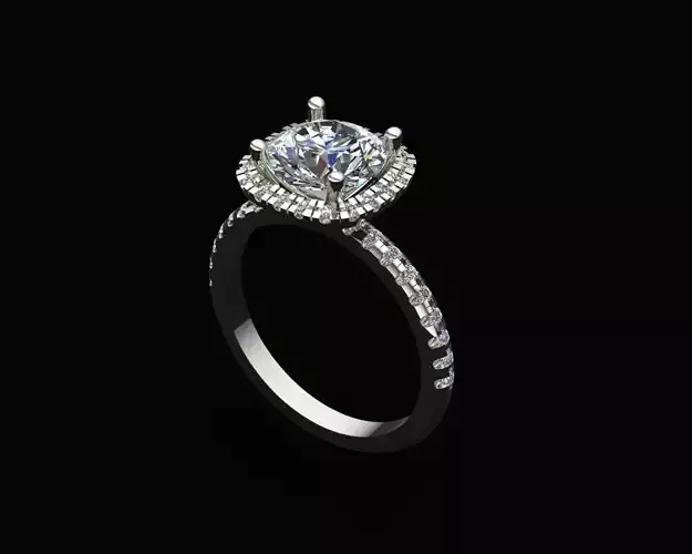 Cushion diamond ring