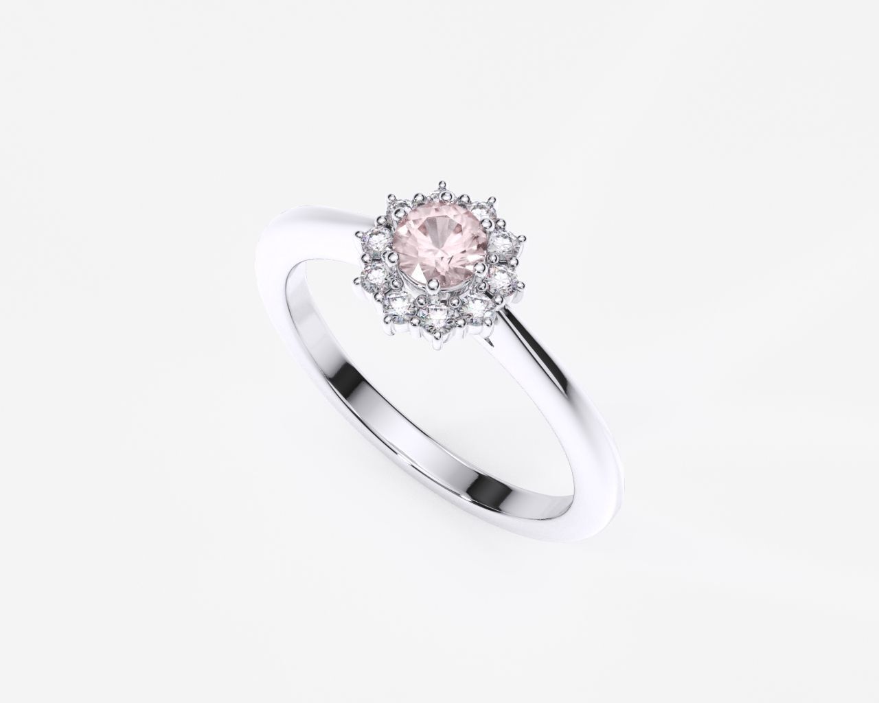ZDR0186 engagement ring with diamond 3D print model_3