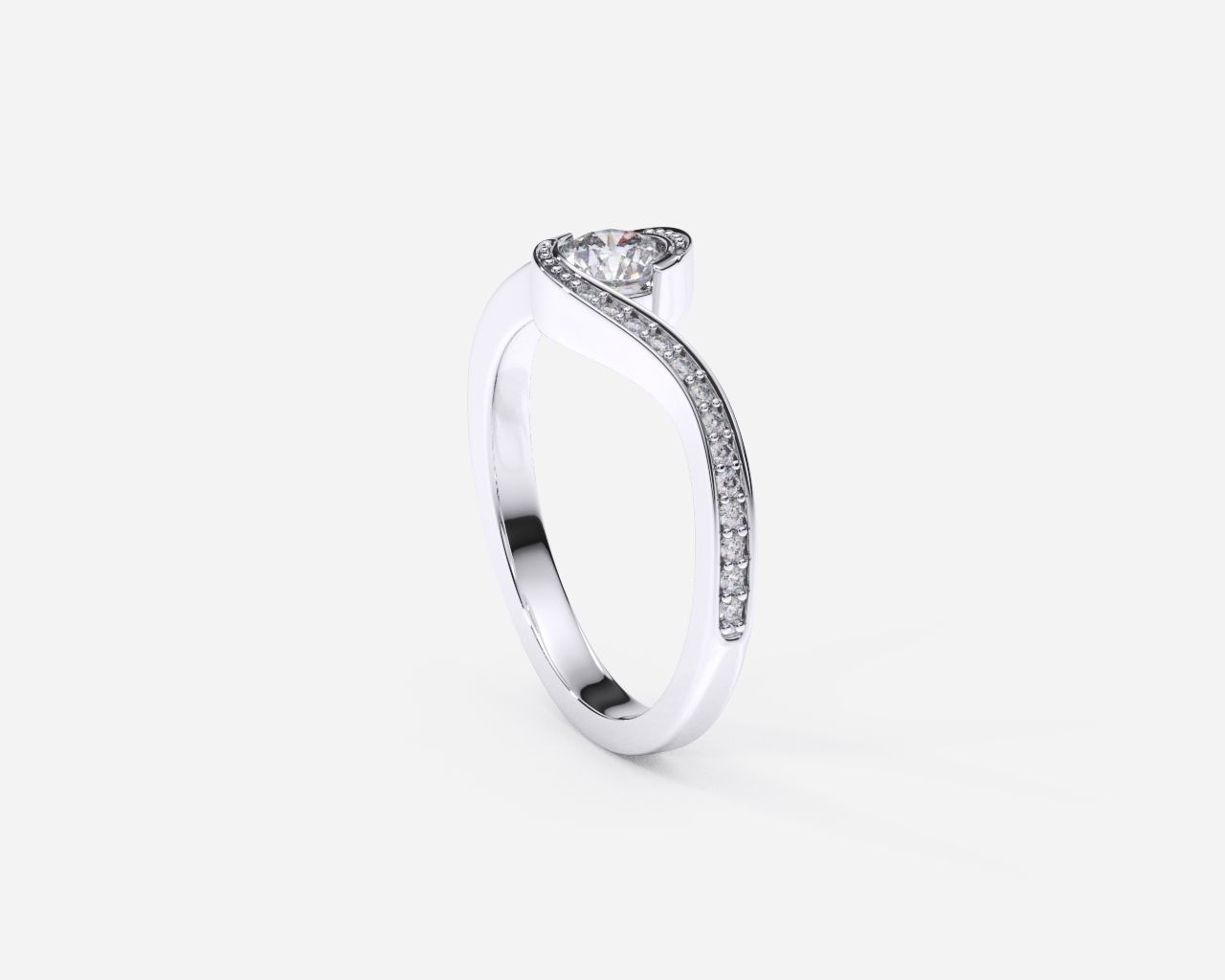 ZDR0192 diamond ring gold 3D print model_4