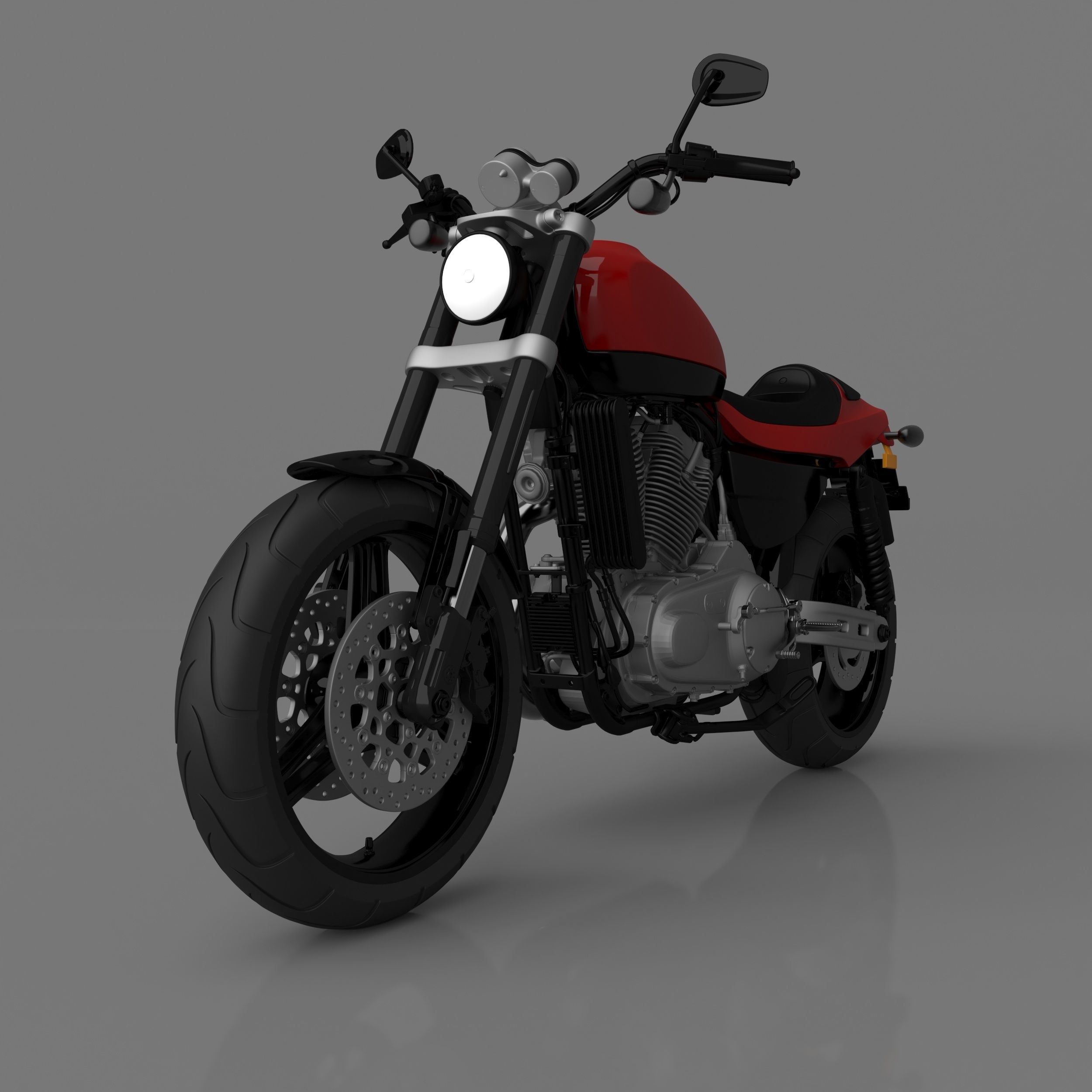 Harley Davidson XR 1200 Sportster Motorcycle Ready to Print STL 3D print model_3