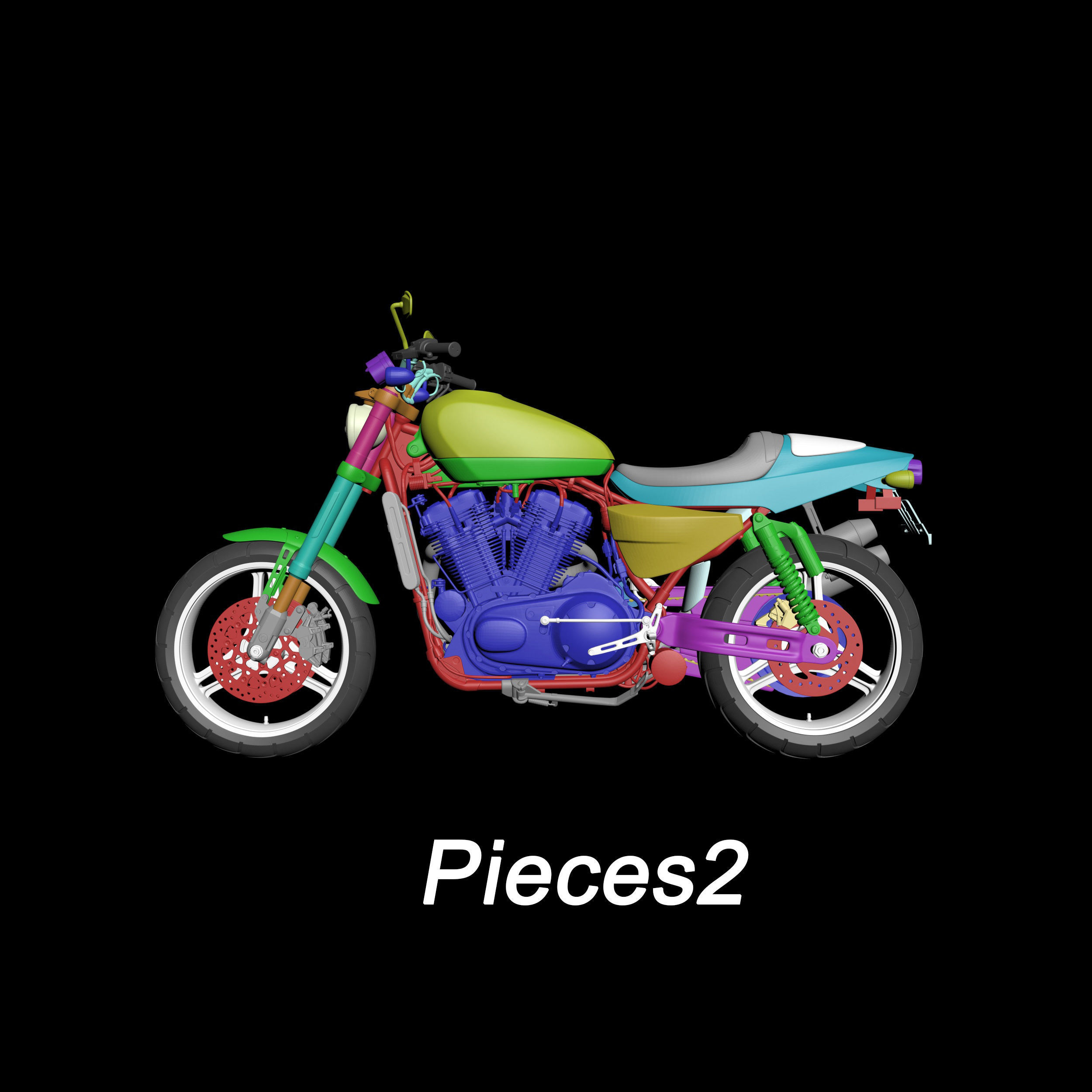 Harley Davidson XR 1200 Sportster Motorcycle Ready to Print STL 3D print model_19