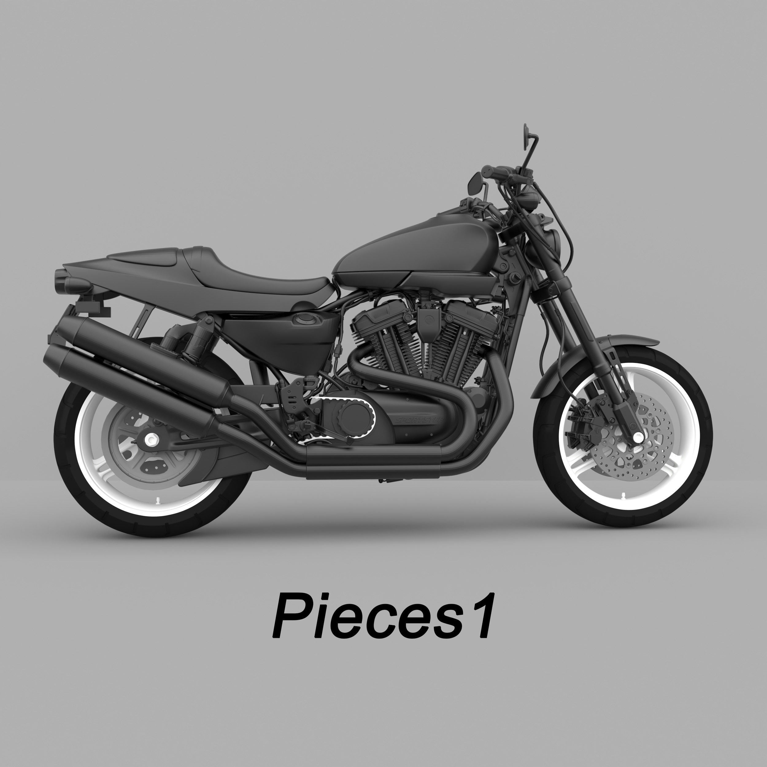 Harley Davidson XR 1200 Sportster Motorcycle Ready to Print STL 3D print model_14