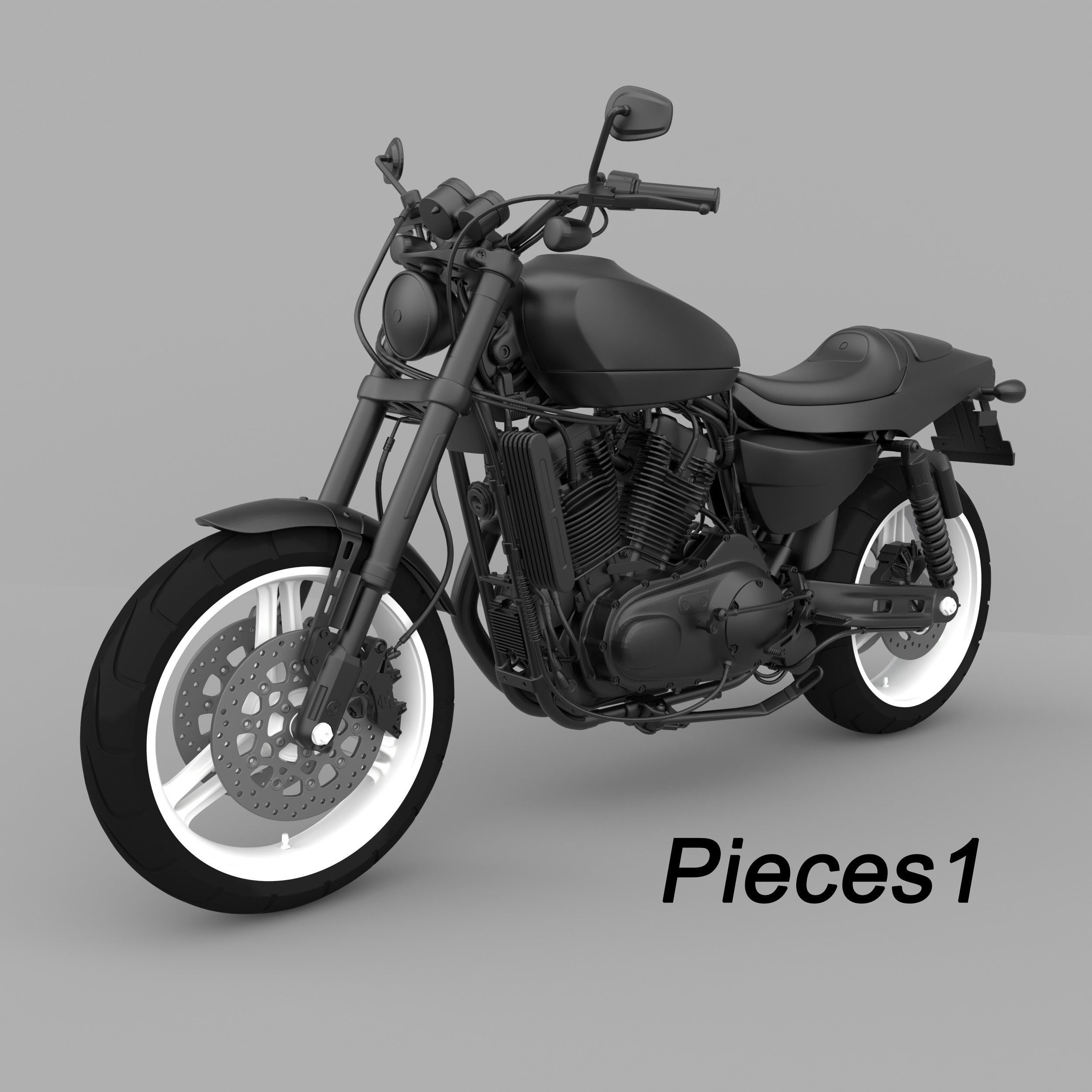 Harley Davidson XR 1200 Sportster Motorcycle Ready to Print STL 3D print model_15