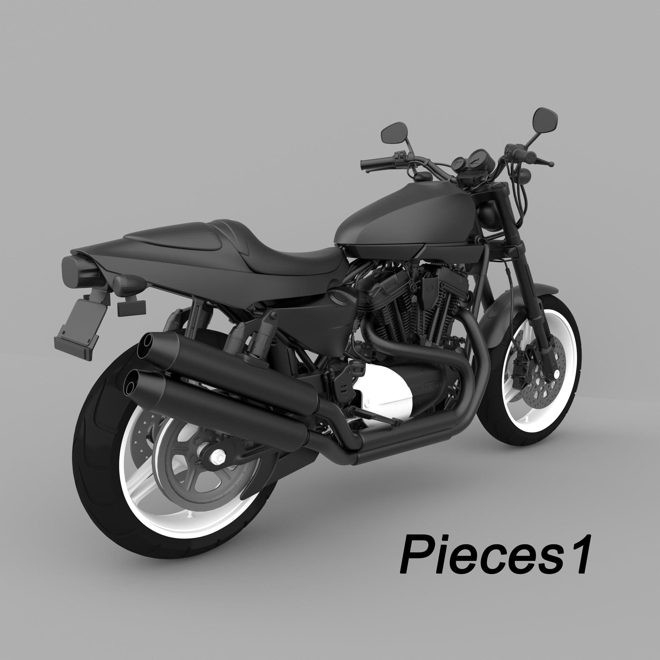 Harley Davidson XR 1200 Sportster Motorcycle Ready to Print STL 3D print model_13
