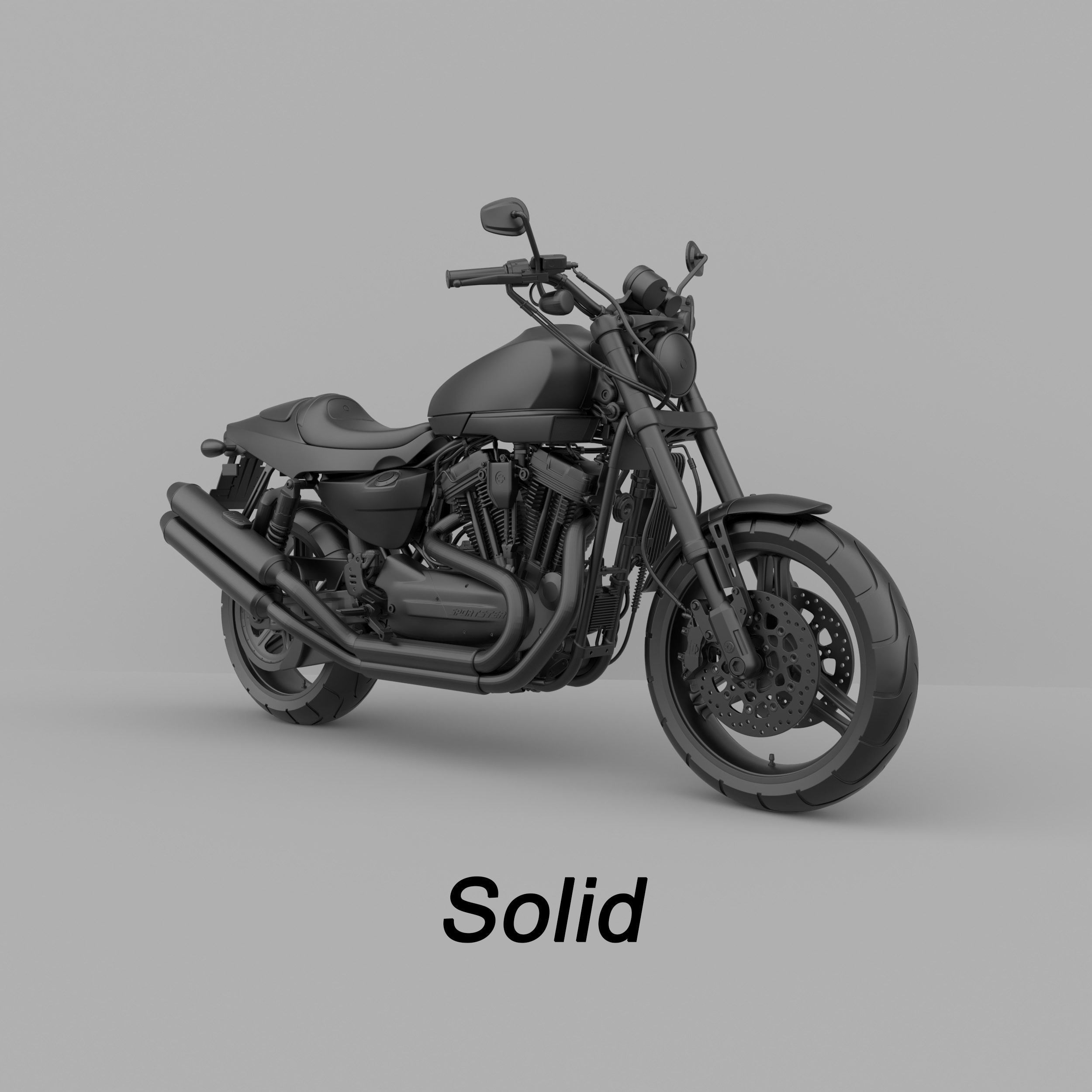 Harley Davidson XR 1200 Sportster Motorcycle Ready to Print STL 3D print model_16