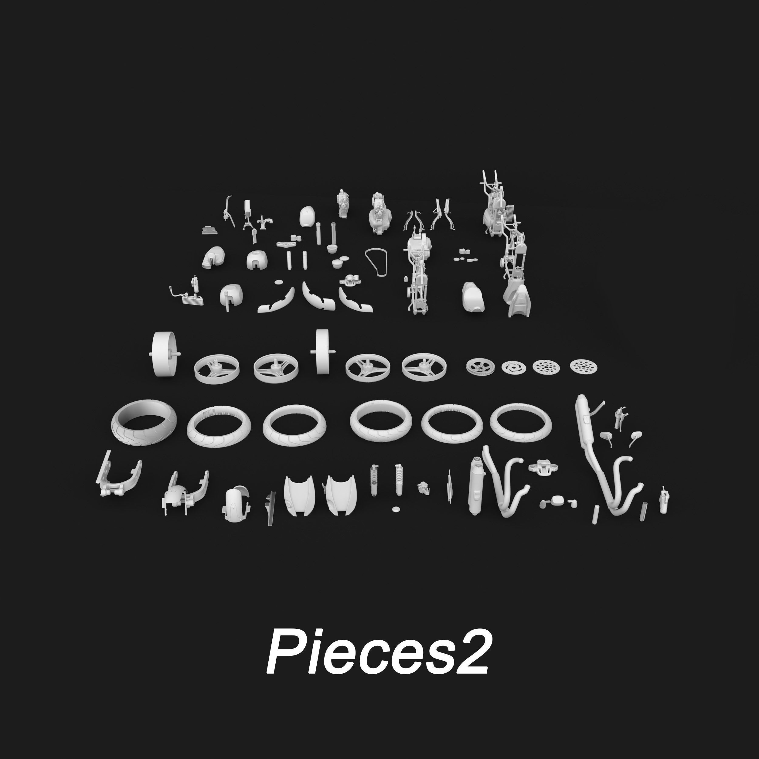 Harley Davidson XR 1200 Sportster Motorcycle Ready to Print STL 3D print model_10