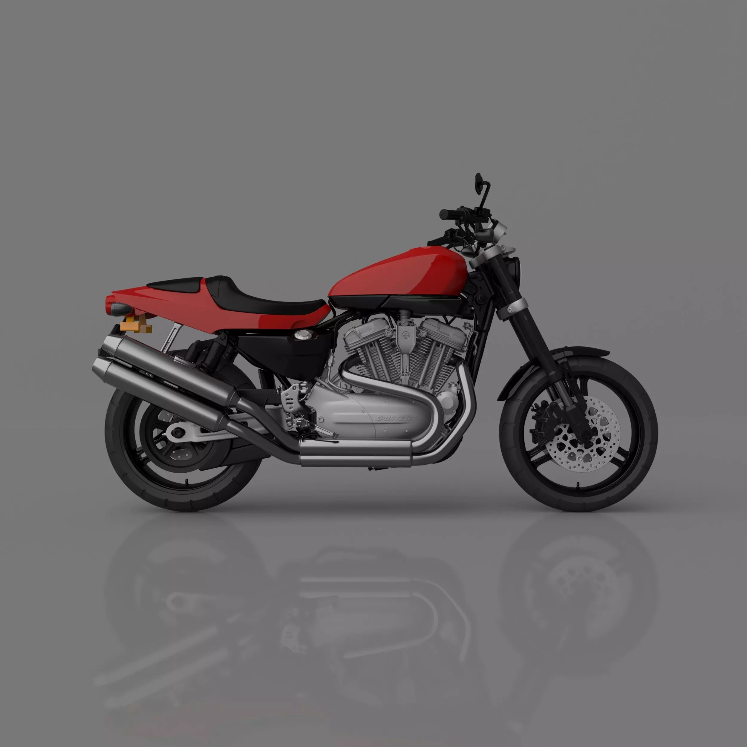 Harley Davidson XR 1200 Sportster Motorcycle Ready to Print STL 3D print model_0