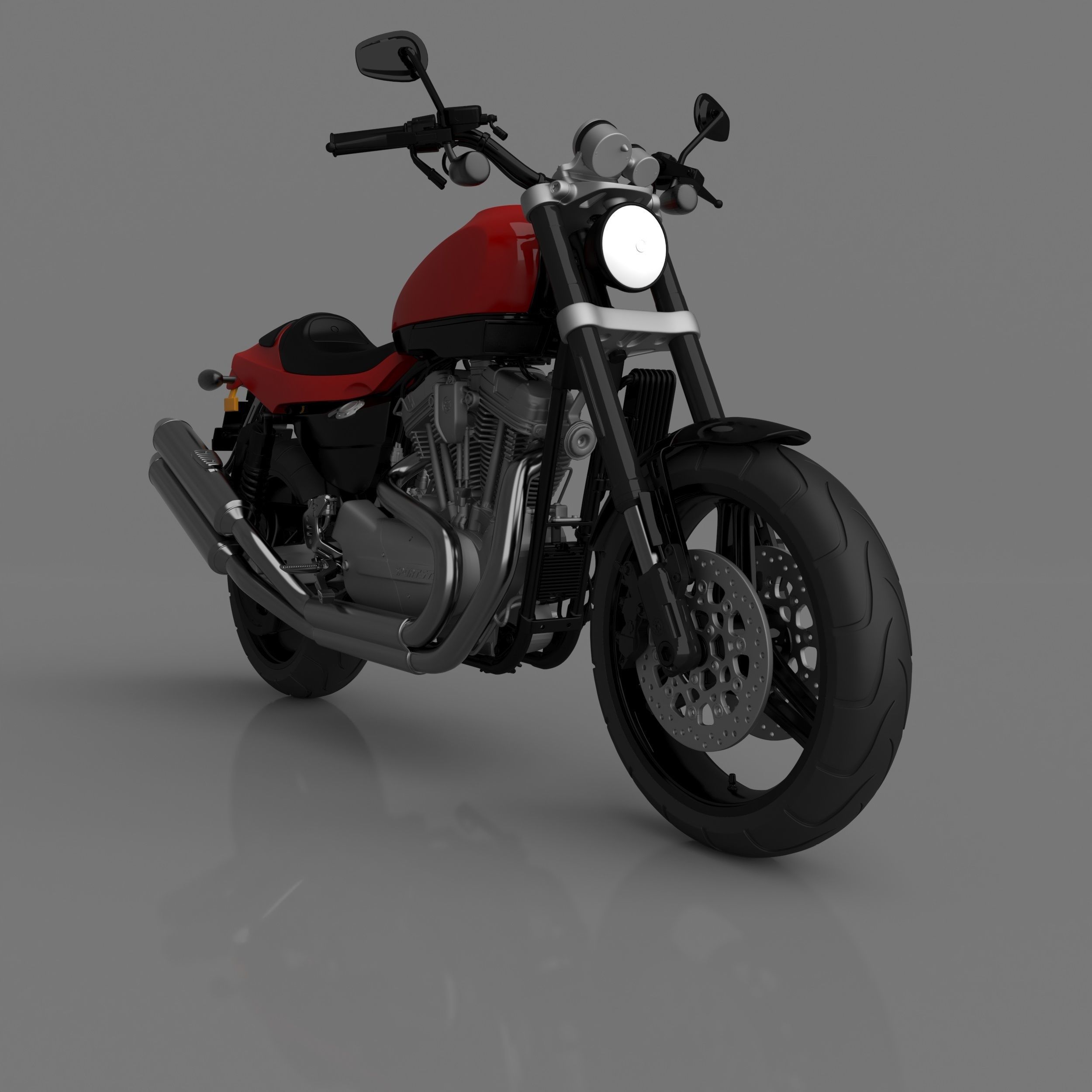 Harley Davidson XR 1200 Sportster Motorcycle Ready to Print STL 3D print model_8