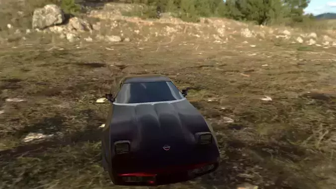 chevrolet corvette 1994 PBR Game Ready Low-poly 3D model