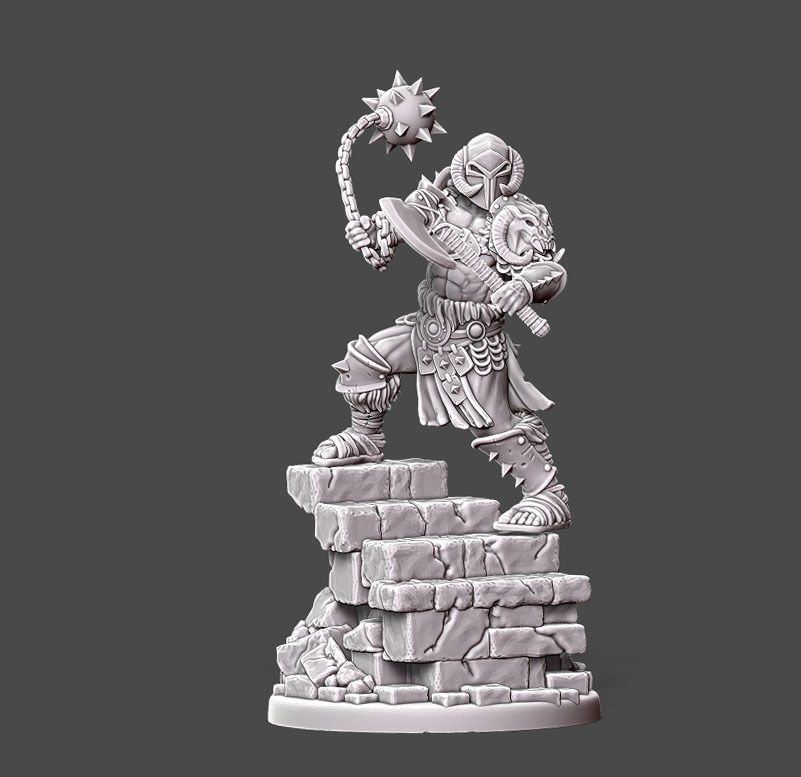 barbarian warlord - 35 mm scale 3D print model_6