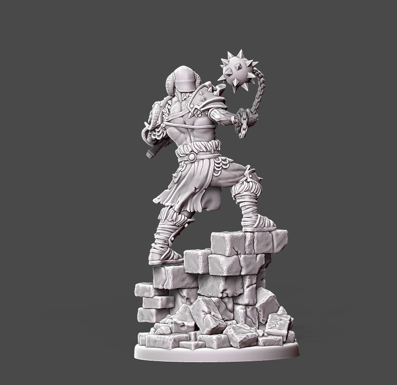 barbarian warlord - 35 mm scale 3D print model_2