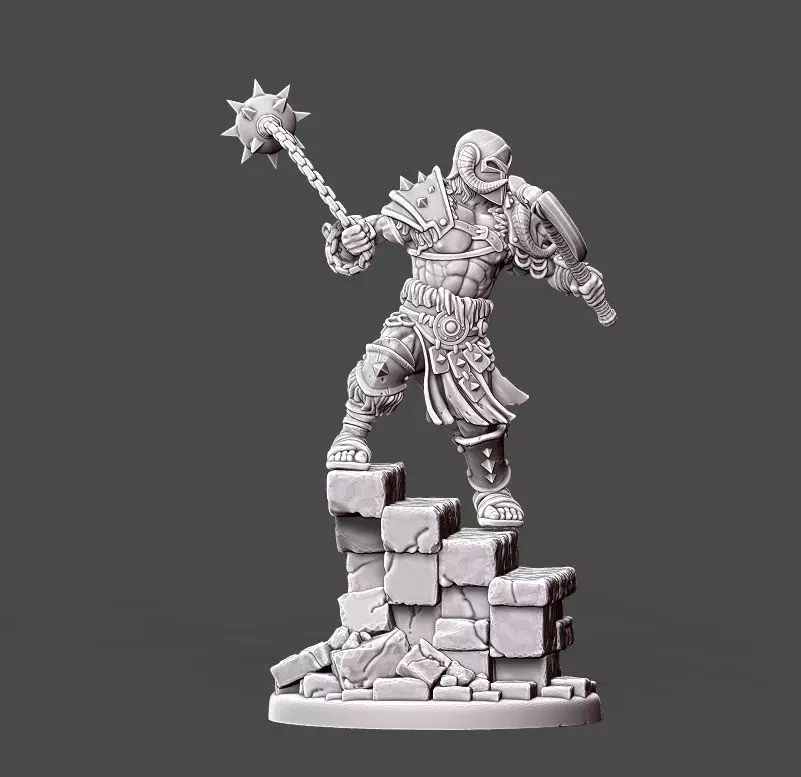barbarian warlord - 35 mm scale 3D print model_0