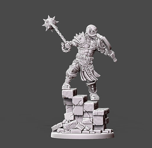 barbarian warlord - 35 mm scale 3D print model