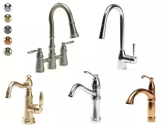MOEN kitchen faucets 02 3D model