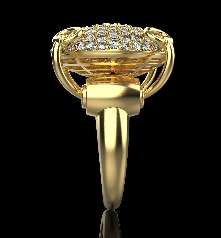 ring with many stones 3D print model_1