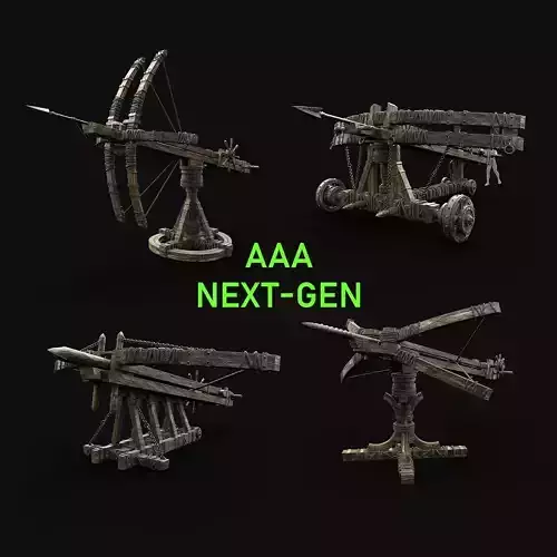 BALLISTA HARPOON LAUNCHER MEDIEVAL SIEGE ENGINE PACK COLLECTION 