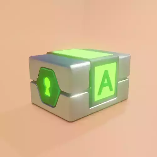 Low poly Treasure crate or Treasure Box Low-poly 3D model
