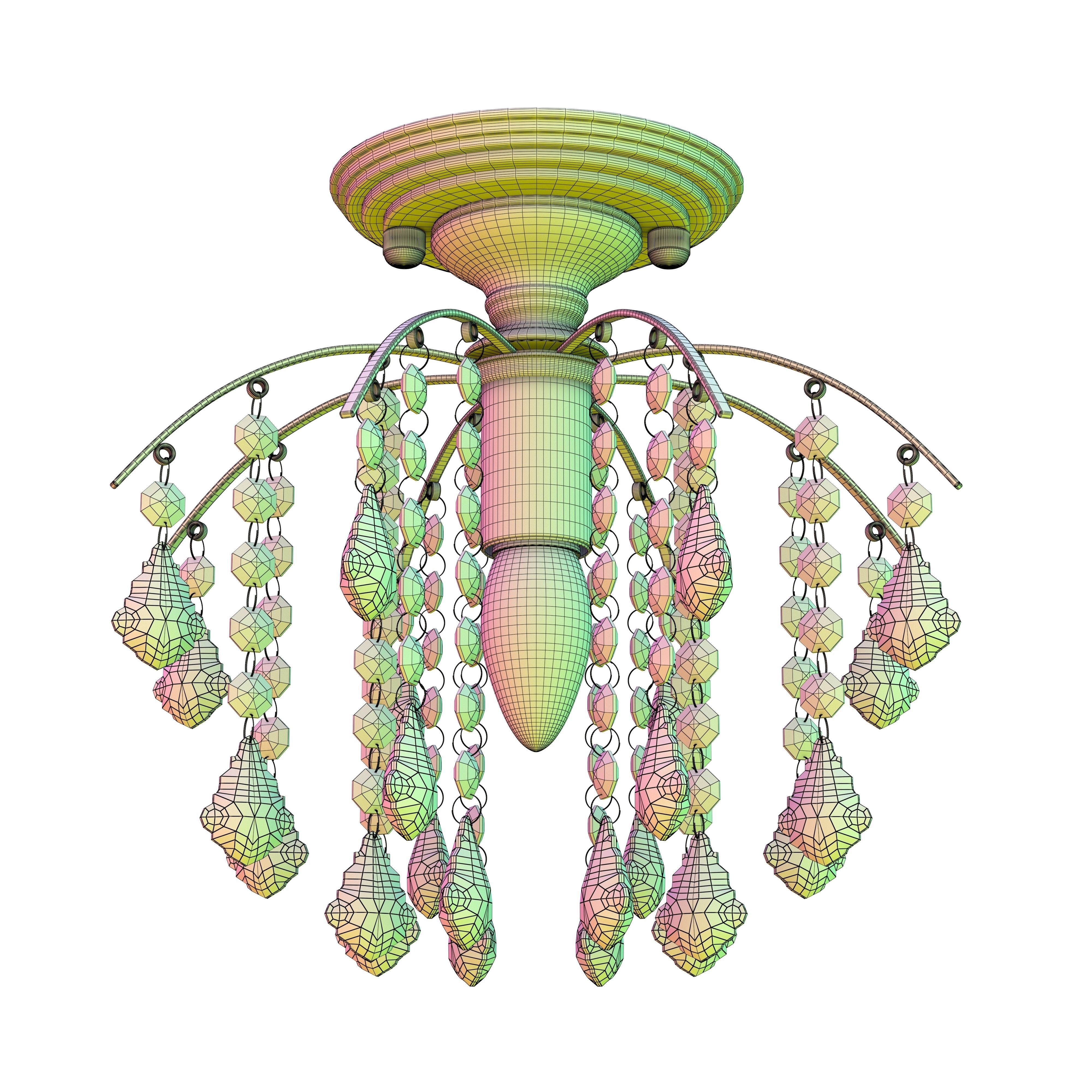 Crystal Chandelier 3D model_4