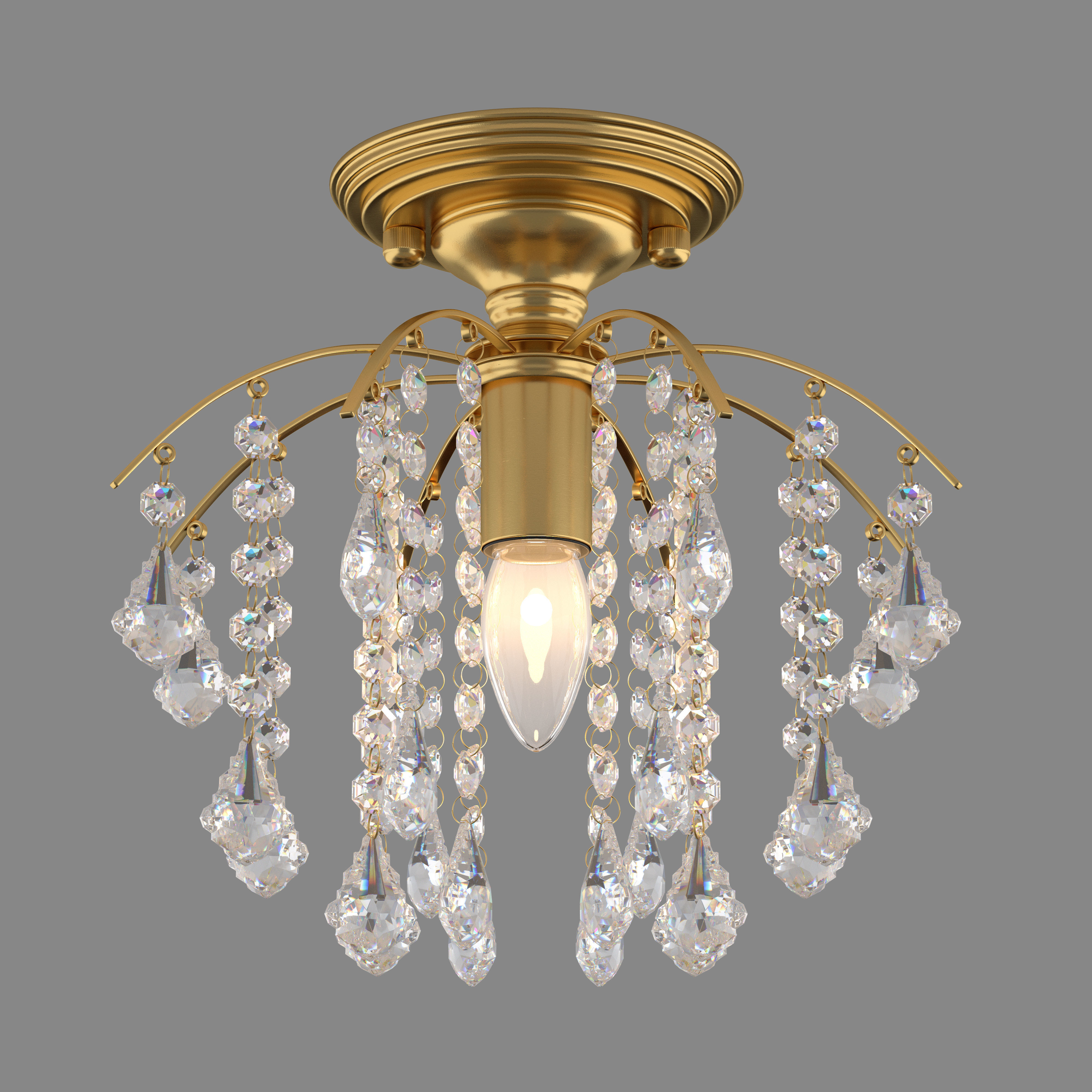 Crystal Chandelier 3D model_3