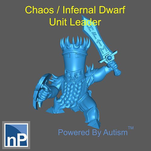 Chaos Dwarf Unit Leader Free 3D print model