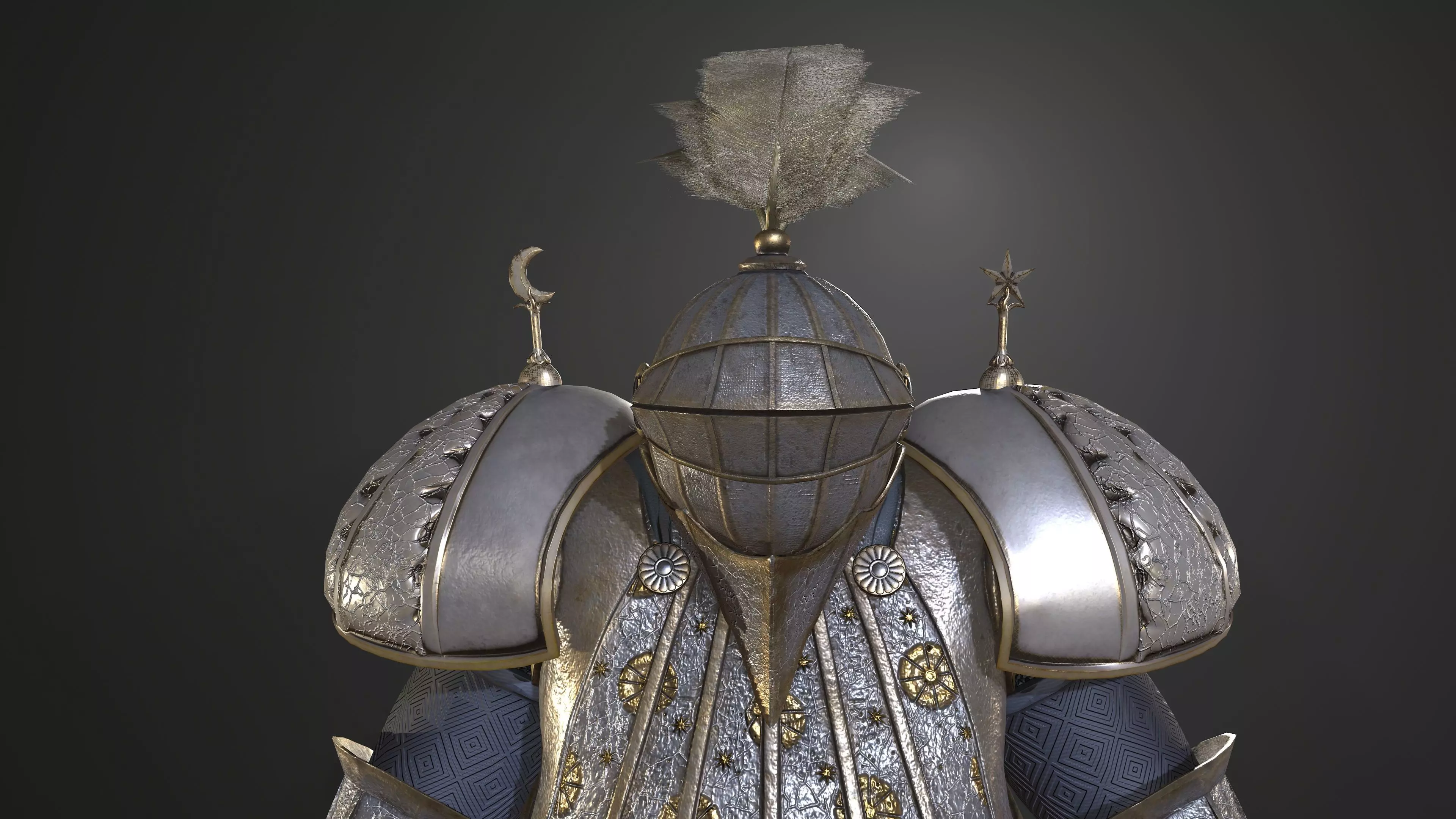 Rottund knight Low-poly 3D model_0