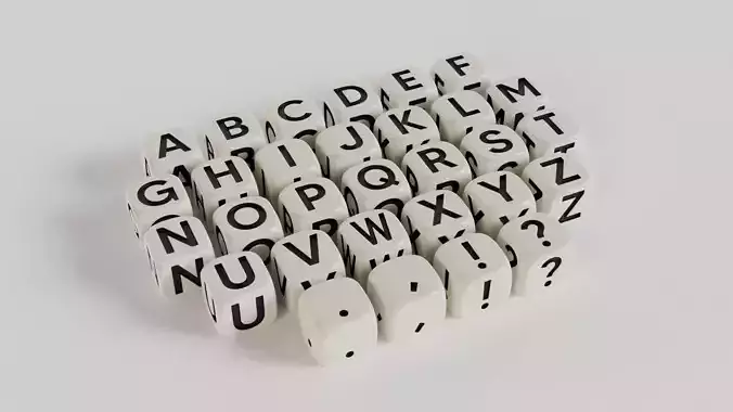 Lettered Dice - Alphabet
