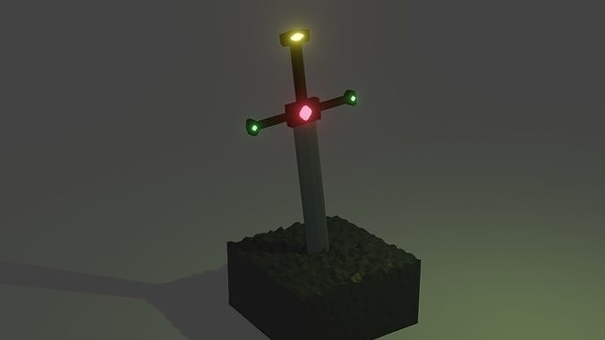 The sword in the stone 3D model