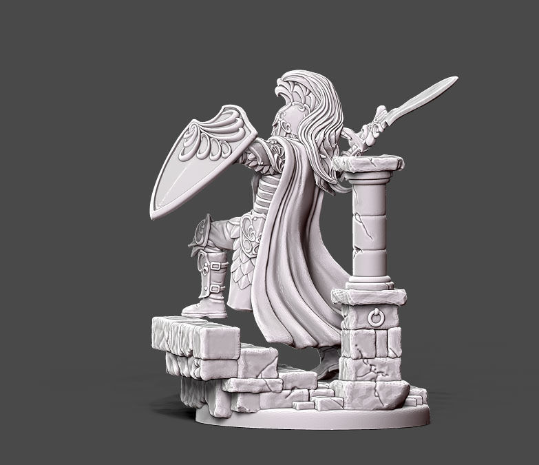 elf warlord - 35mm scale 3D print model_4