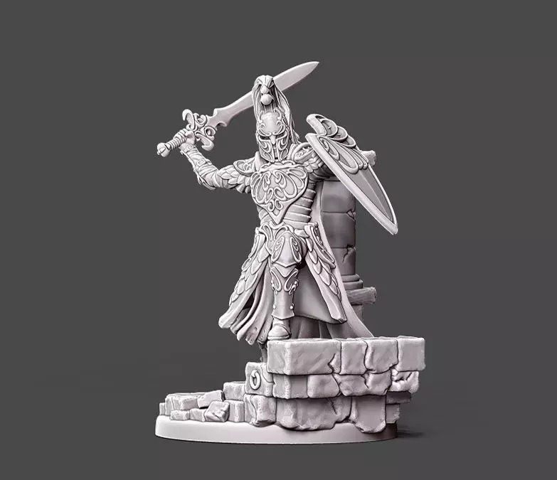 elf warlord - 35mm scale 3D print model_0