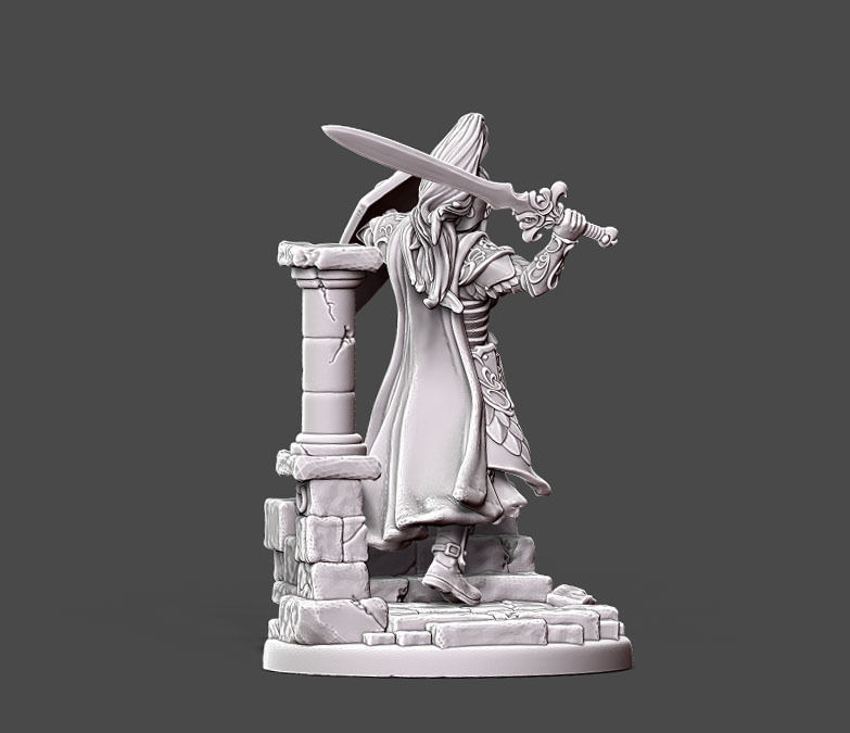 elf warlord - 35mm scale 3D print model_3