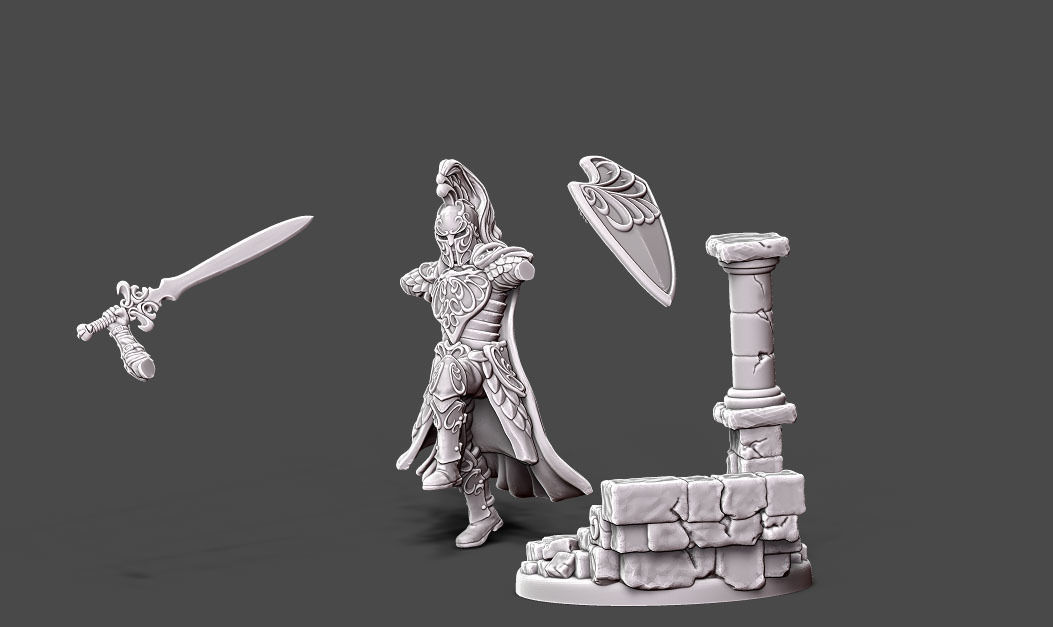 elf warlord - 35mm scale 3D print model_1