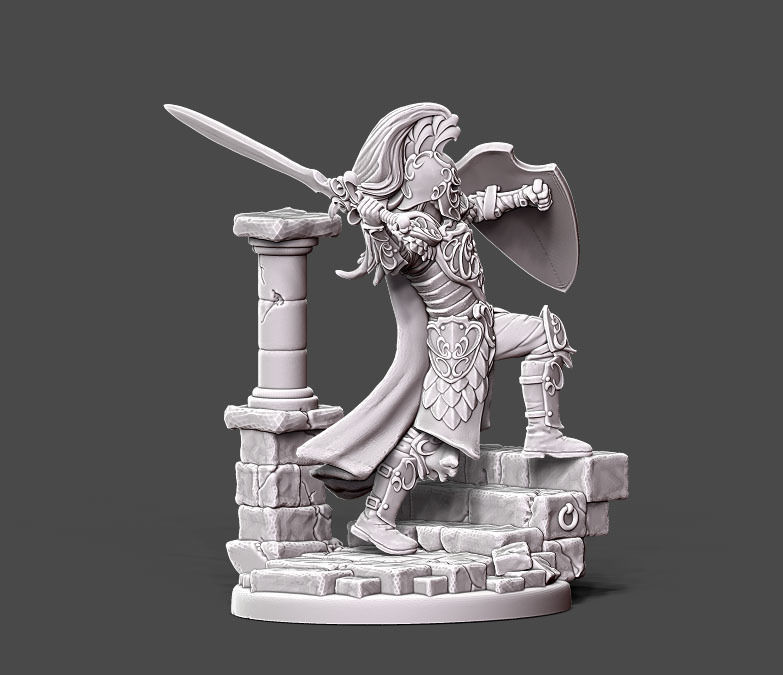 elf warlord - 35mm scale 3D print model_2