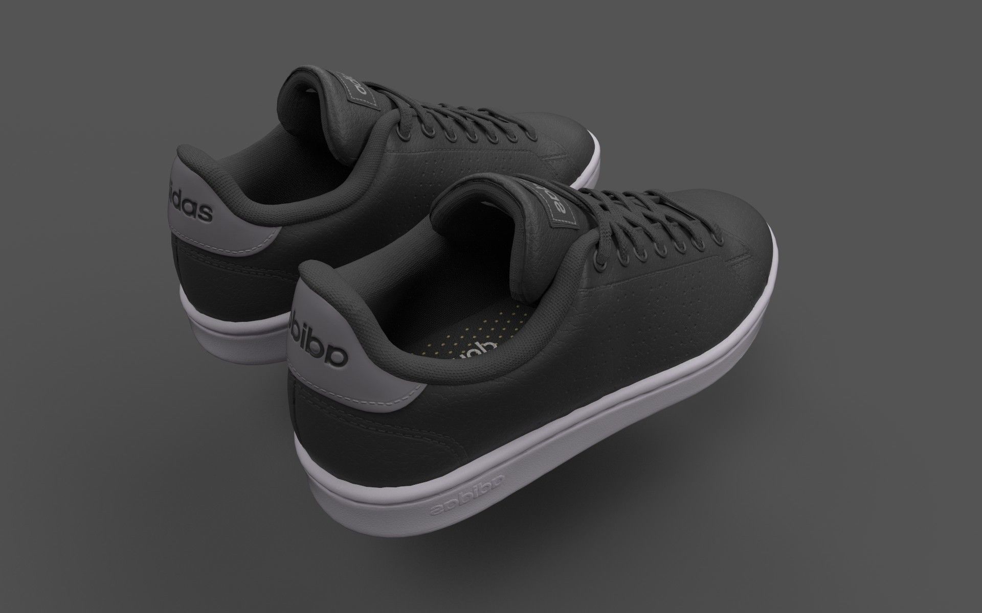 Casual shoe Low-poly 3D model_8