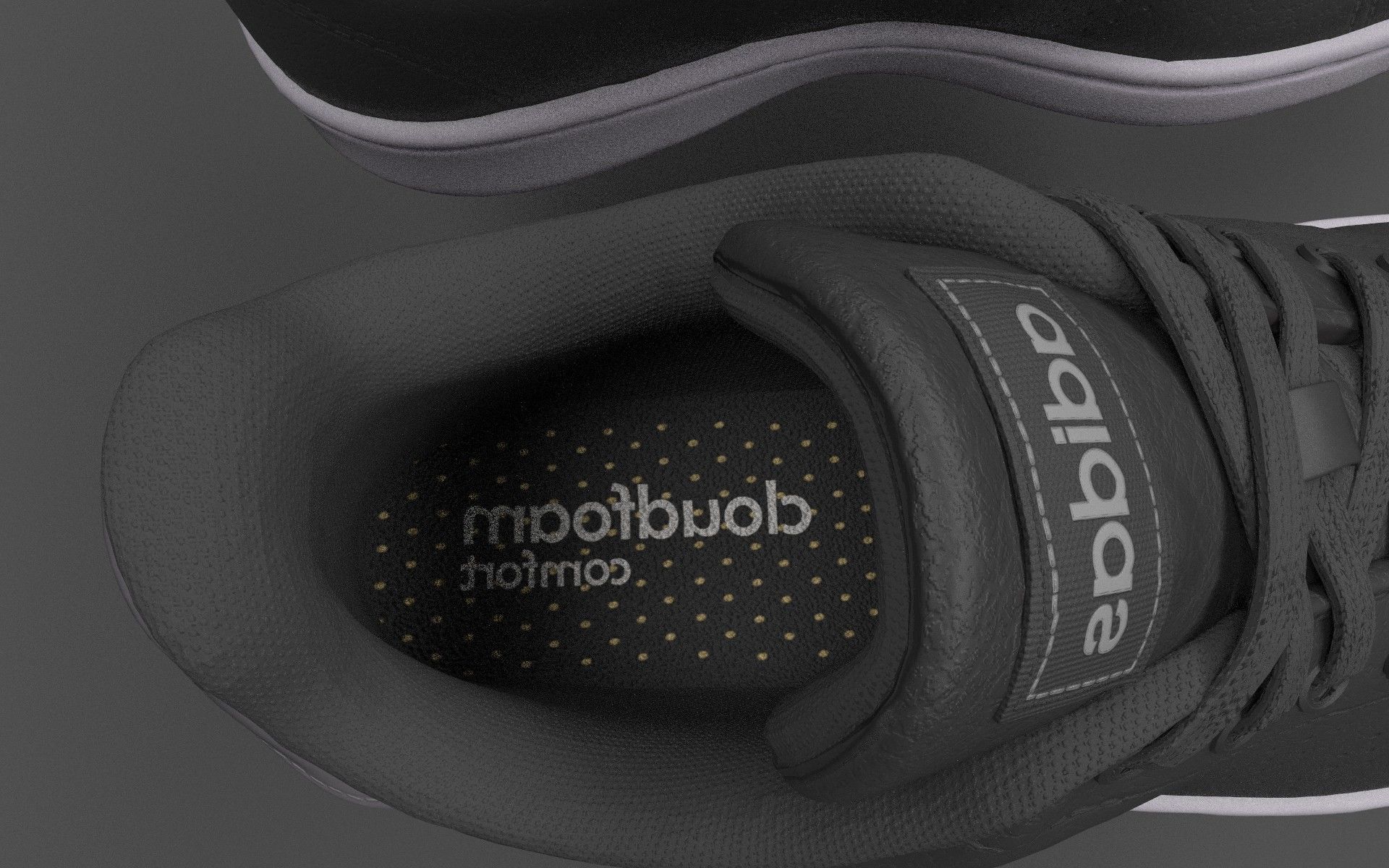 Casual shoe Low-poly 3D model_7