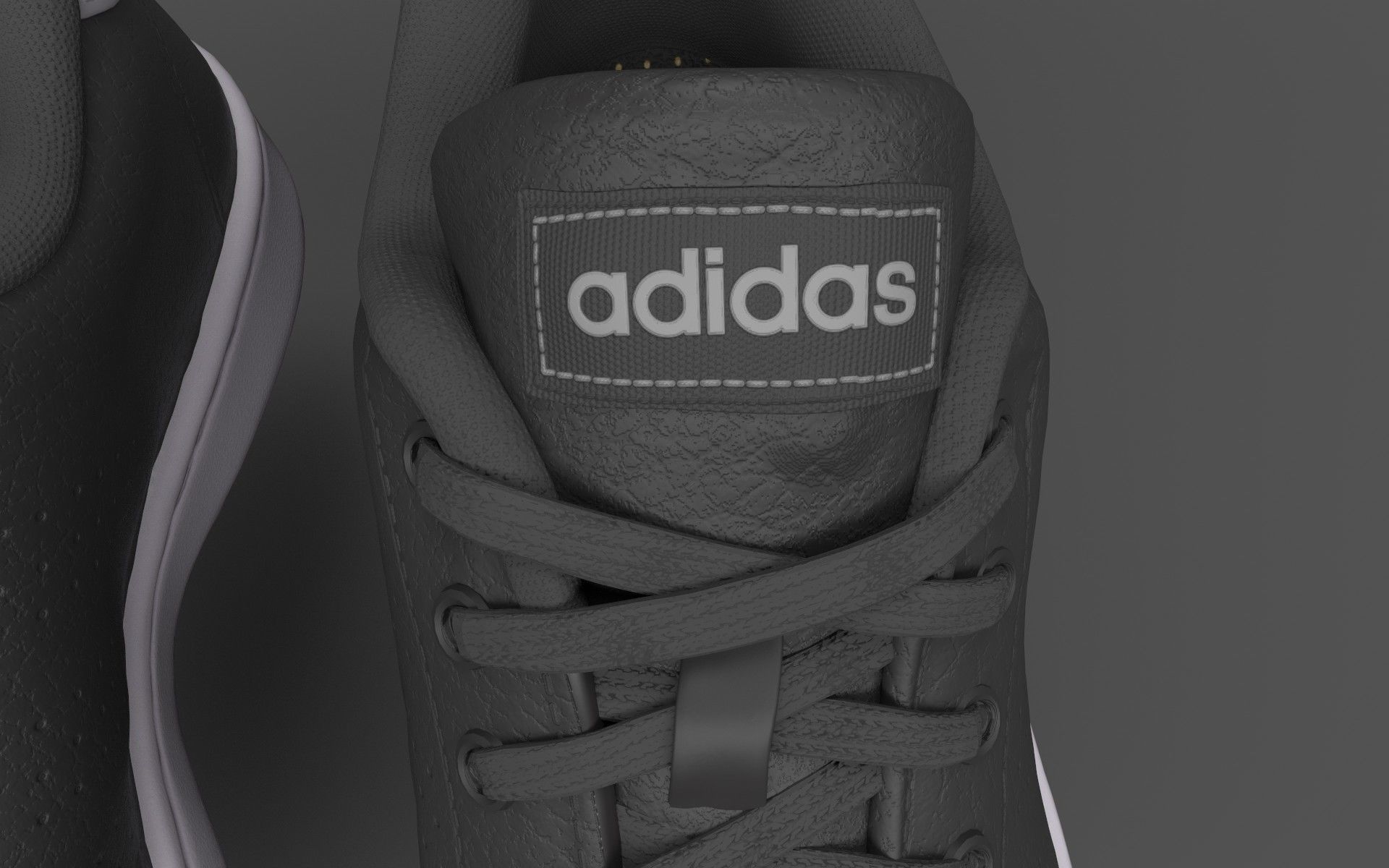 Casual shoe Low-poly 3D model_6