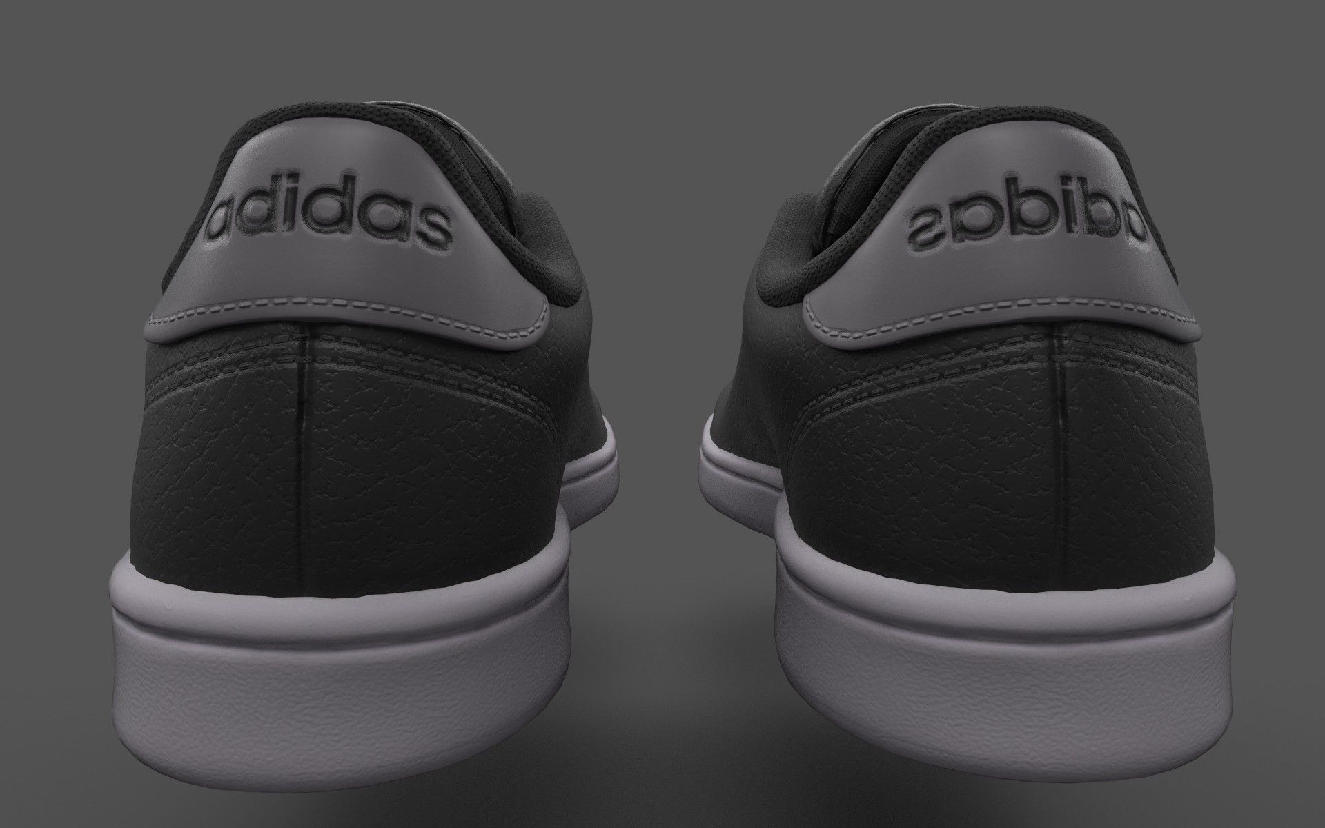 Casual shoe Low-poly 3D model_4