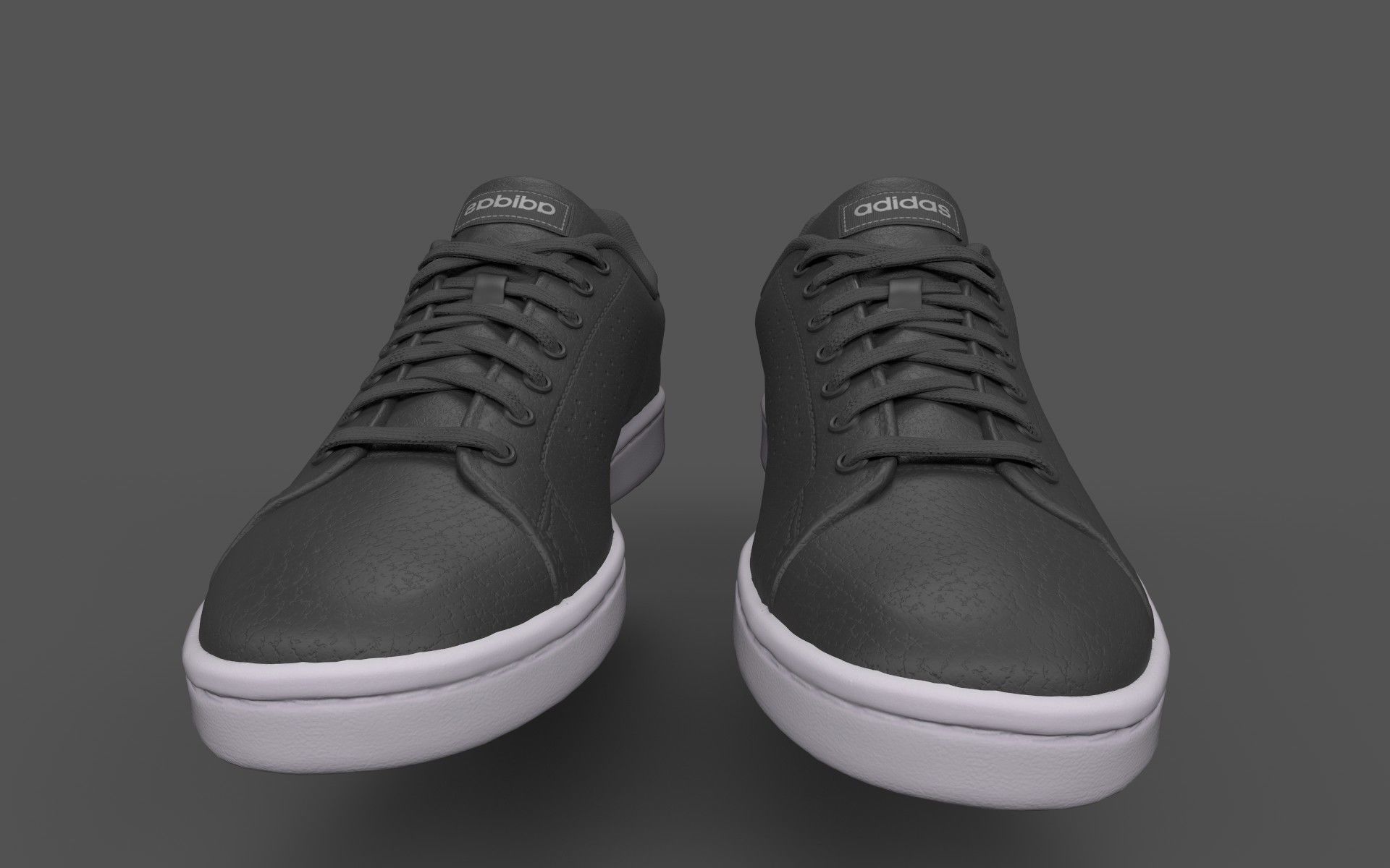 Casual shoe Low-poly 3D model_2