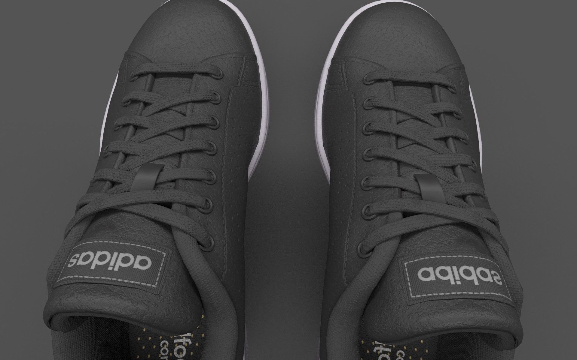 Casual shoe Low-poly 3D model_1