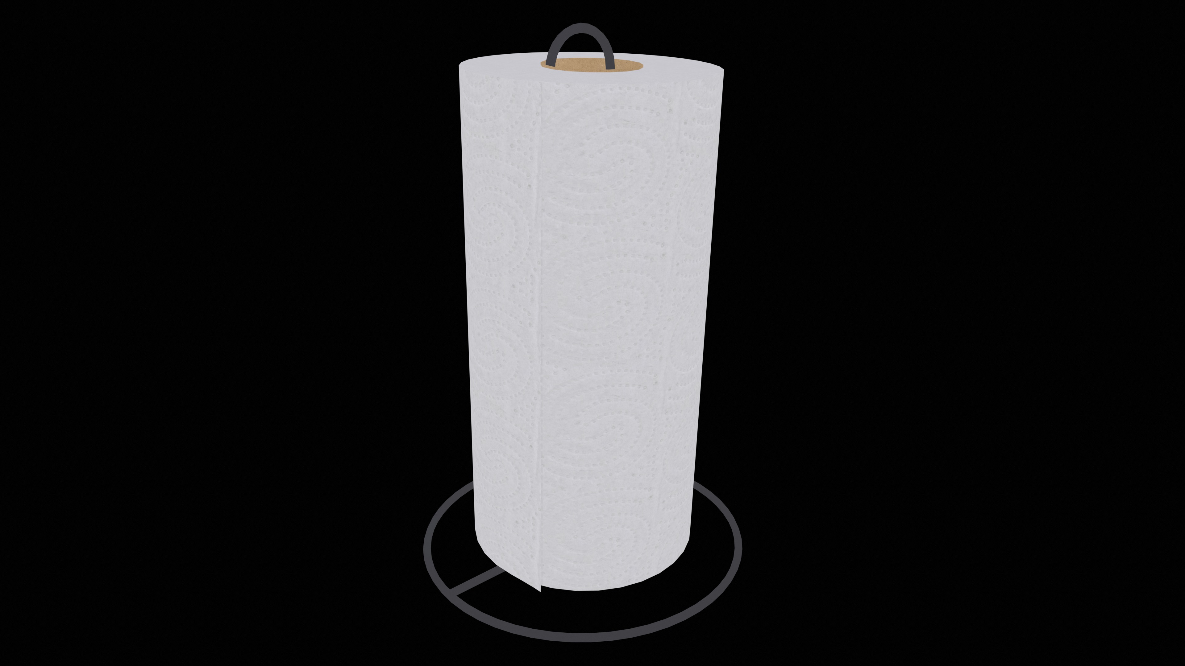 Paper Towel Roll Holder 4K Low-Poly Game-Ready Low-poly 3D model_6