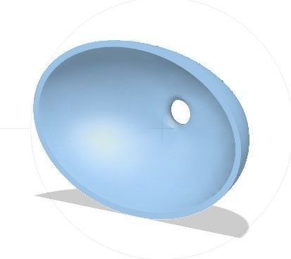 Whashbasin round bathroom sink 3D model_3