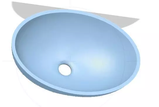 Whashbasin round bathroom sink 3D model_0