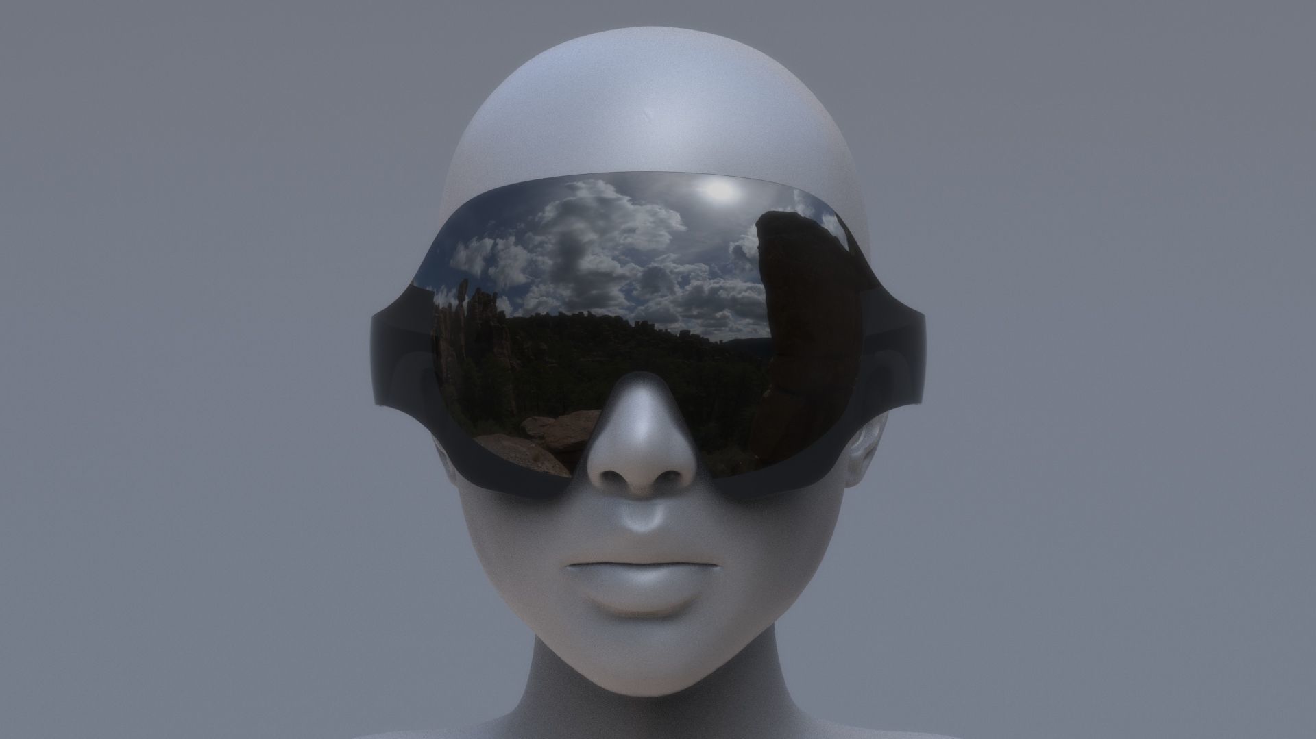 Sci fi glasses and helmet pack x9 3D Model Collection_44
